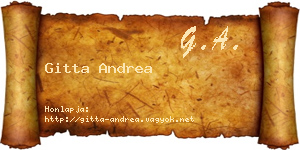 Gitta Andrea névjegykártya
